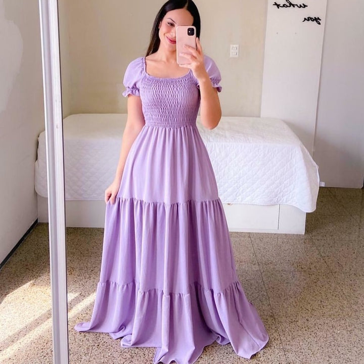 Drune - Schulterfreies Midikleid