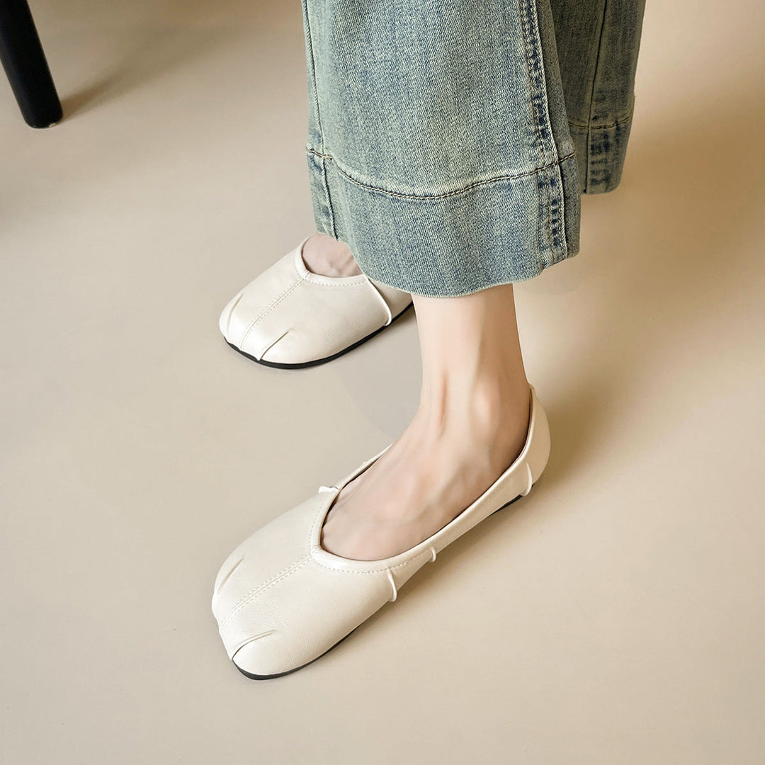 Damen Ballerinas mit einzigartigem Faltendesign Drune