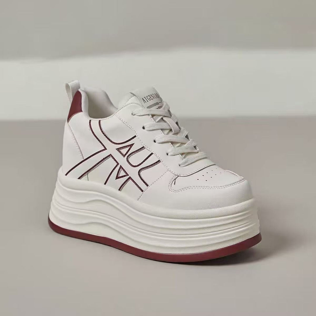 Damen Plateau Sneaker mit grafischem Muster und dämpfender Sohle Drune