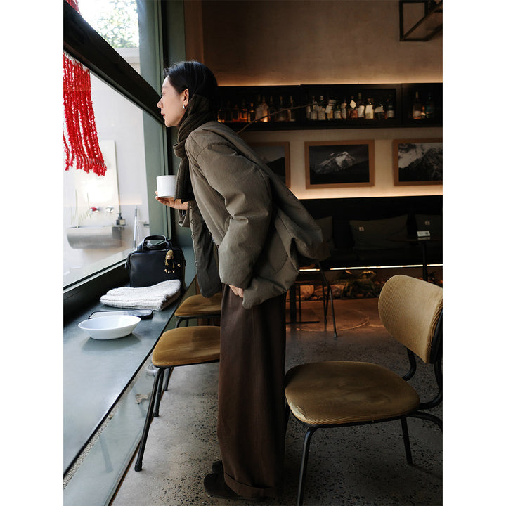 Damen Modische Übergangsjacke mit hohem Kragen Drune 1789269004
