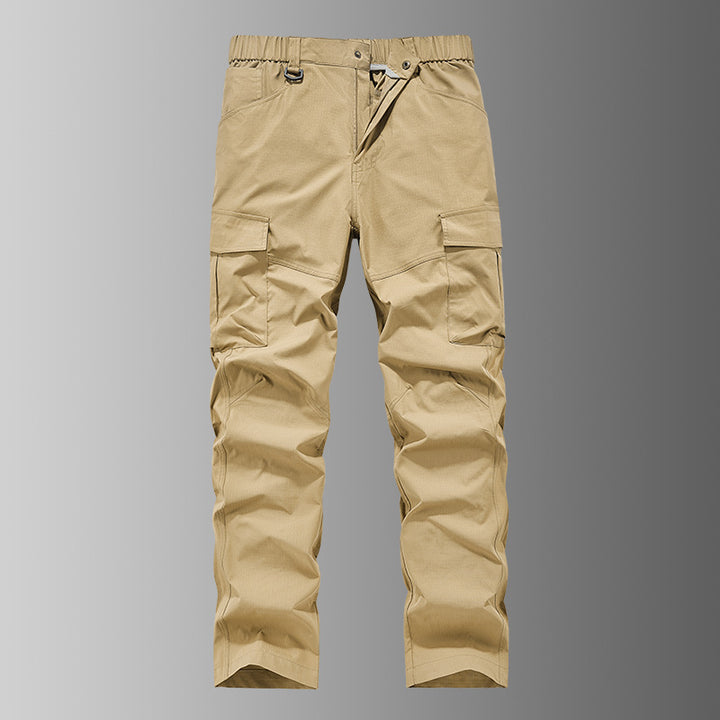 Herren Outdoor-Cargohose mit elastischem Bund, vorgeformten Knien und Multifunktions-Taschen Drune