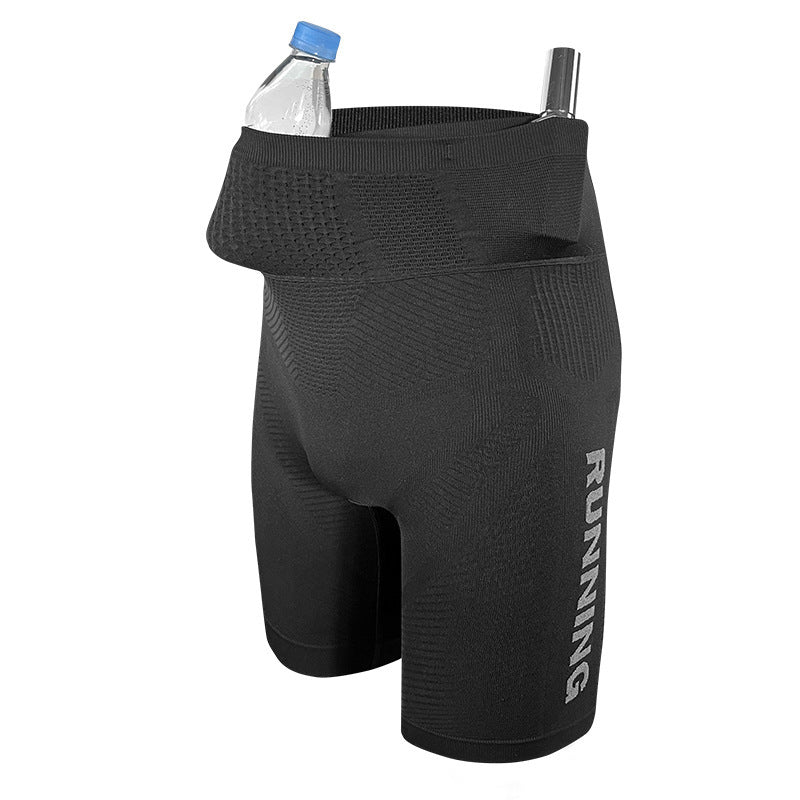 Damen Lauf-Kompressionsshorts mit integriertem Flaschenhalter und atmungsaktiver Struktur Drune