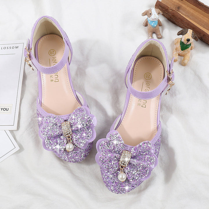 Mädchen Ballerina Schuhe mit funkelndem Blumenmotiv Drune