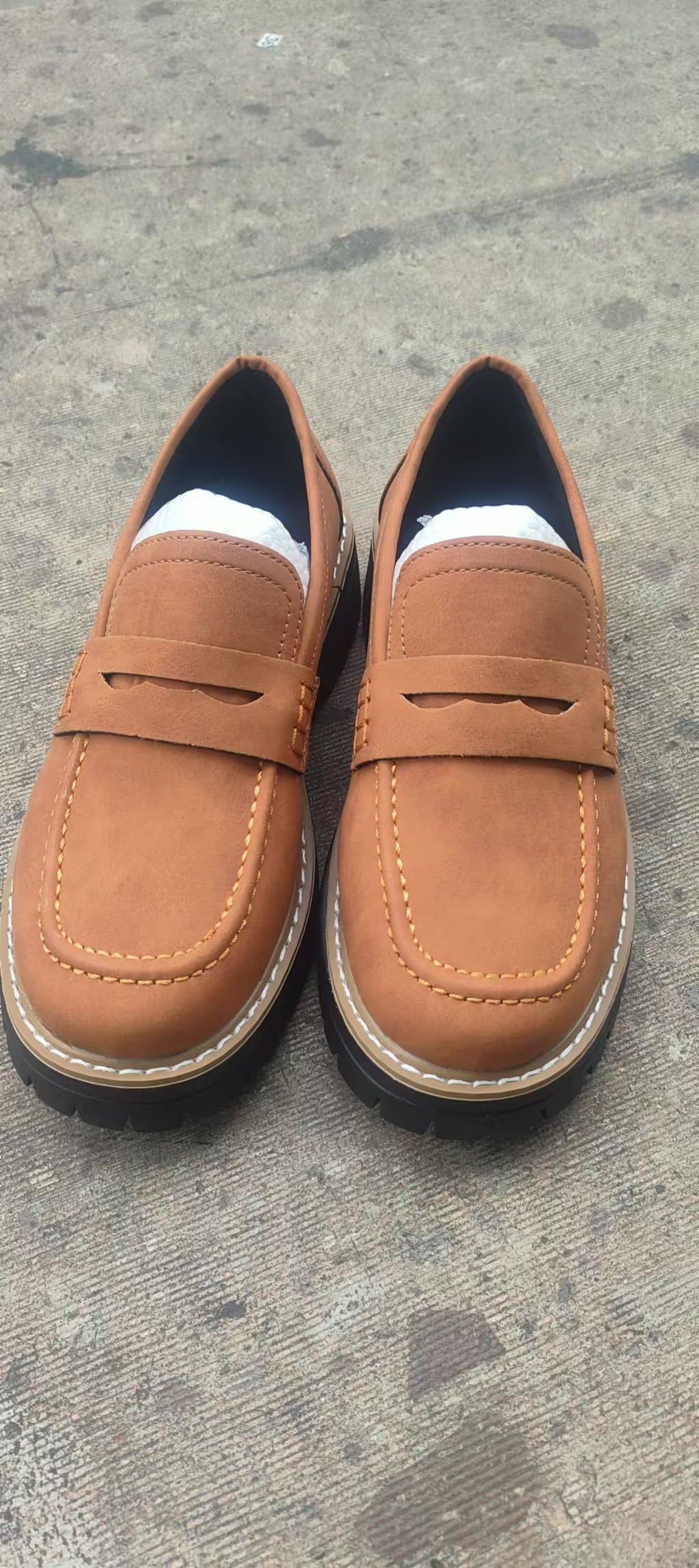 Herren nan robuste Penny-Loafer mit markanter Profilsohle, handwerklicher Ziernaht und gepolstertem Komfortfußbett Drune
