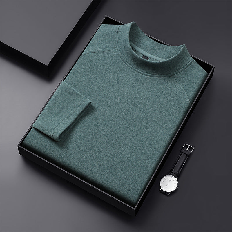 Herren Premium-Mockneck-Pullover aus feinem Woll-Mix mit Raglanärmeln Drune