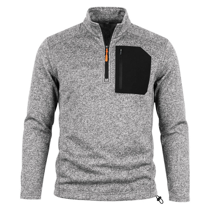 Herren Outdoor-Fleecepullover mit Halbzip und Brusttasche Drune