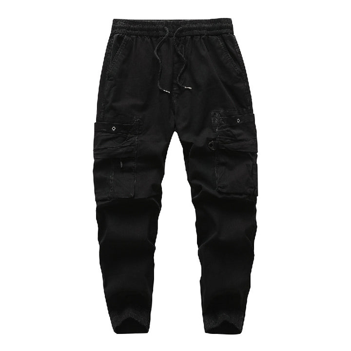 Herren Robust-Canvas Cargo-Jogger mit elastischem Komfortbund, Sicherheits-Pattentaschen und Knieabnähern Drune