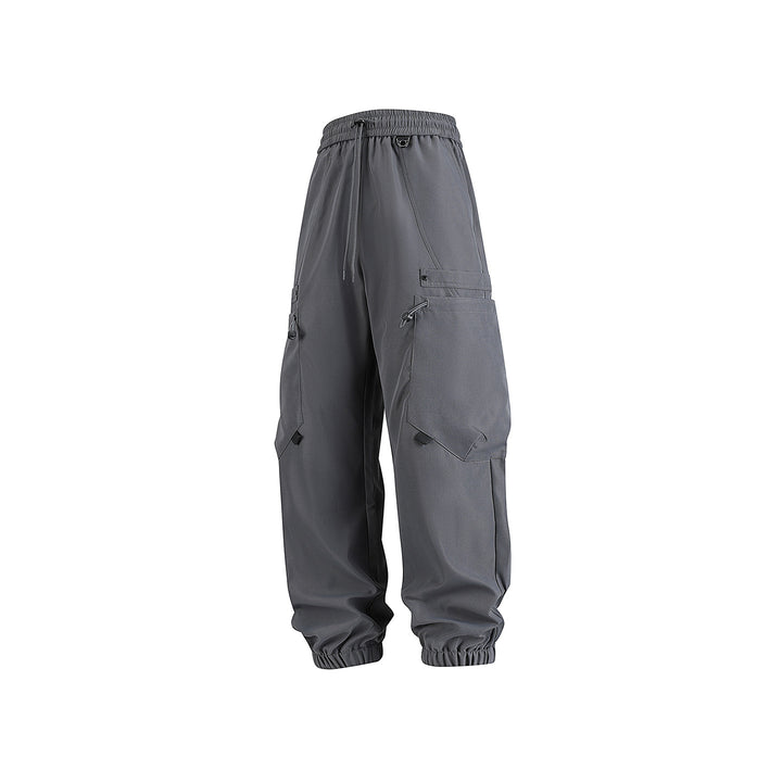 Herren Technische Cargo-Jogginghose mit elastischem Tunnelzugbund und multifunktionalen Klapptaschen Drune