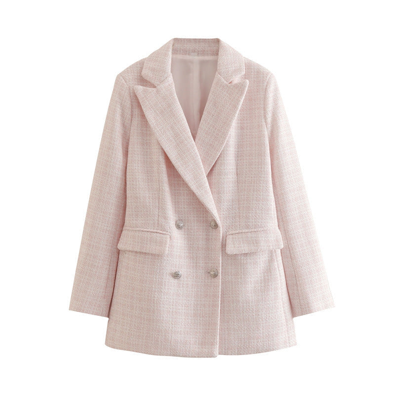 Drune | Blazer Weinlese Doppelreiher Mantel