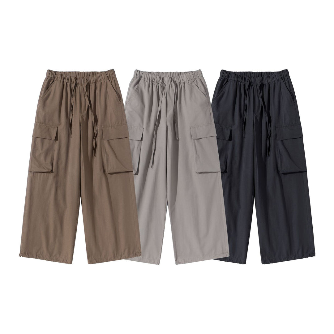 Damen Culotte-Cargo Bermudas im Utility-Look mit elastischem Tunnelzugbund und großen Pattentaschen Drune