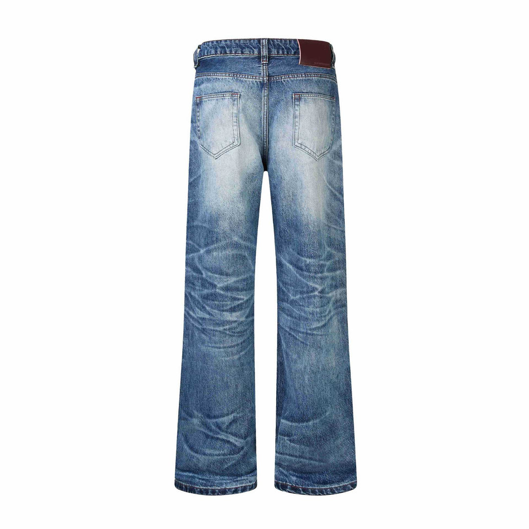 Damen Hochgeschnittene Jeans mit weitem Bein, Destroyed‑Look und Fünf‑Taschen‑Schnitt Drune