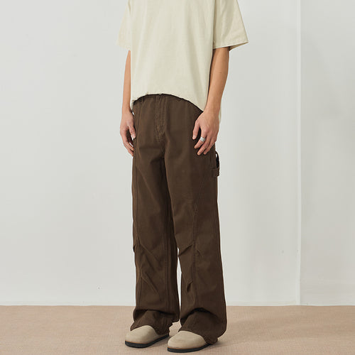 Herren weite Carpenterhose aus Baumwoll-Twill mit Hammerschlaufe und verstärkten Nähten Drune