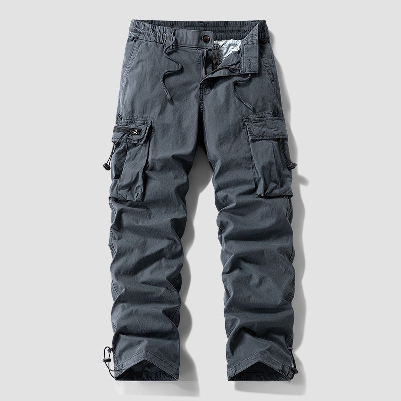 Herren Robuste Cargo‑Hose im Tactical‑Utility‑Stil mit elastischem Bund und Multifachtaschen Drune