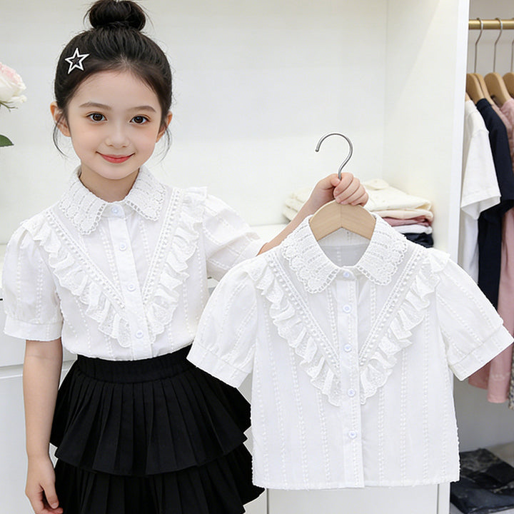 Mädchen Bluse mit Rüschendesign Drune