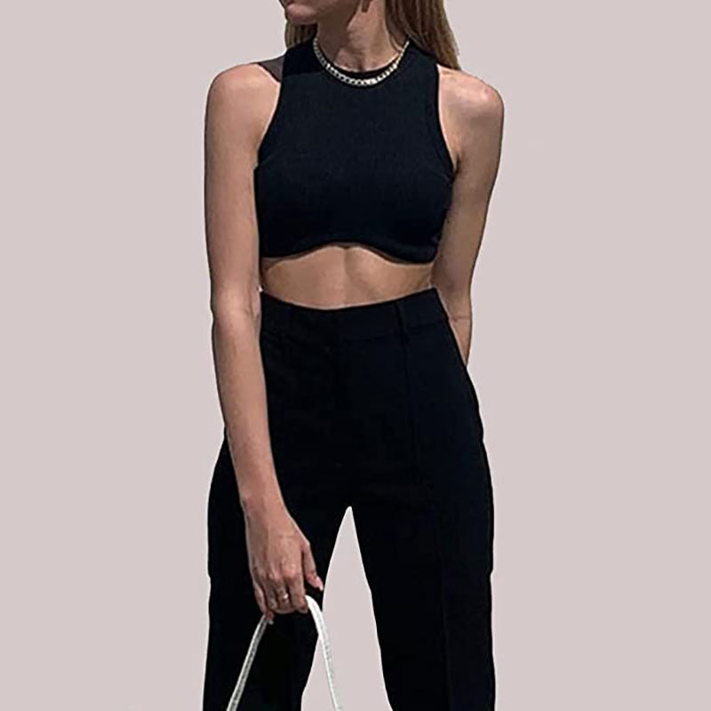 Damen sportliches Crop-Top Drune