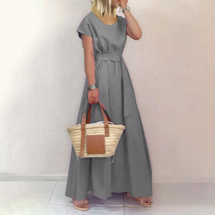 Drune | Gürtel-Swing-Maxi-Kleid mit Plus-Size-Option