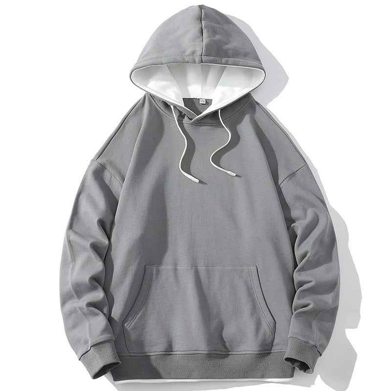 Unisex Oversize‑Kapuzensweatshirt mit Kontrastfutter, Kängurutasche & Tropfenärmeln Drune
