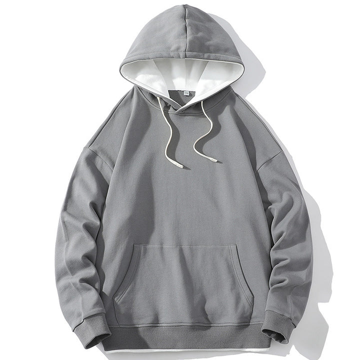 Unisex Oversize‑Kapuzensweatshirt mit Kontrastfutter, Kängurutasche & Tropfenärmeln Drune