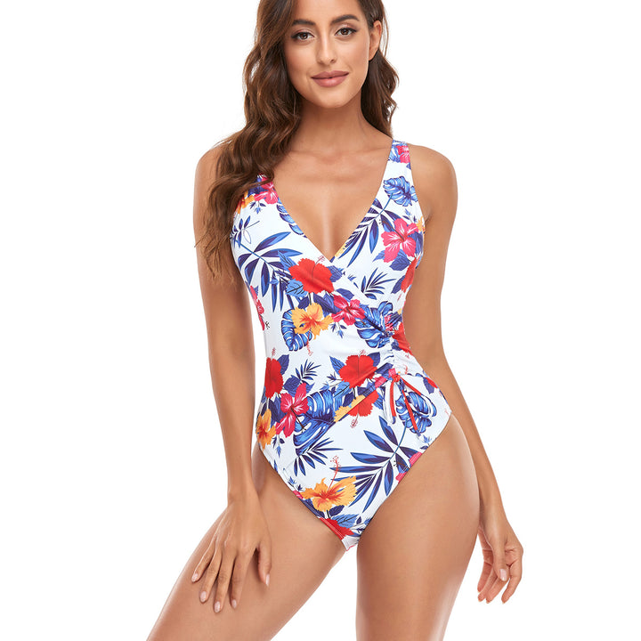Damen Schwimmanzug mit elegantem Wickeldesign und Raffung Drune