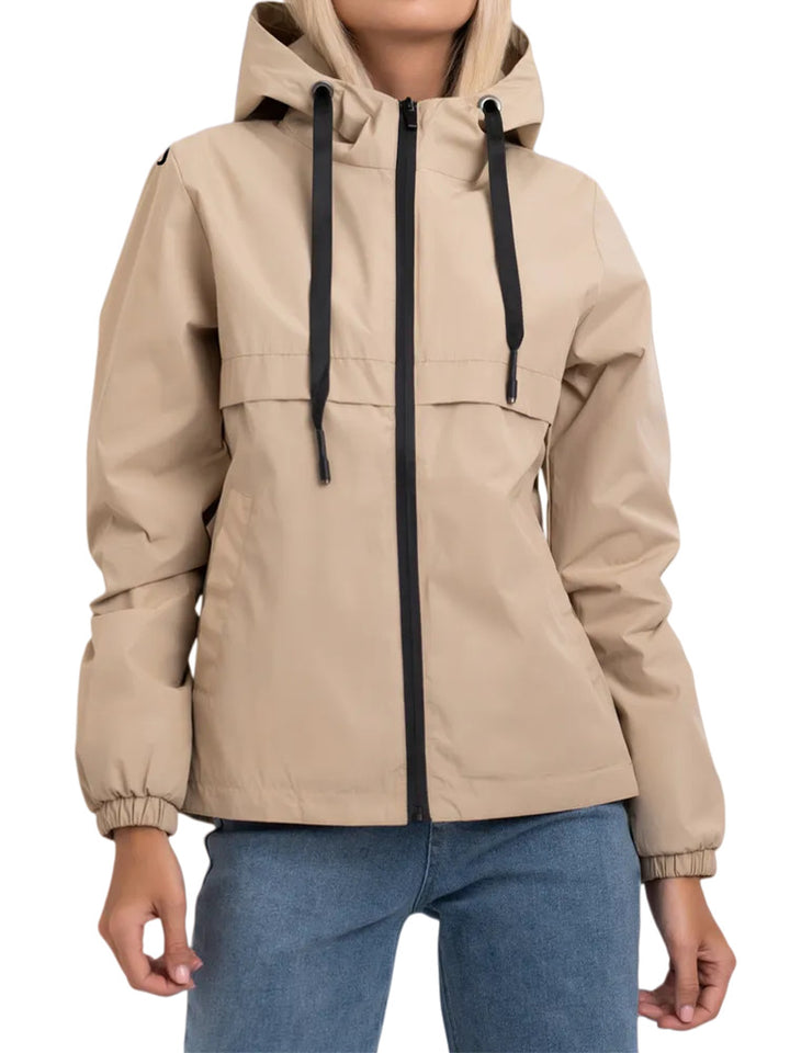 Damen Modische Übergangsjacke mit kapuze