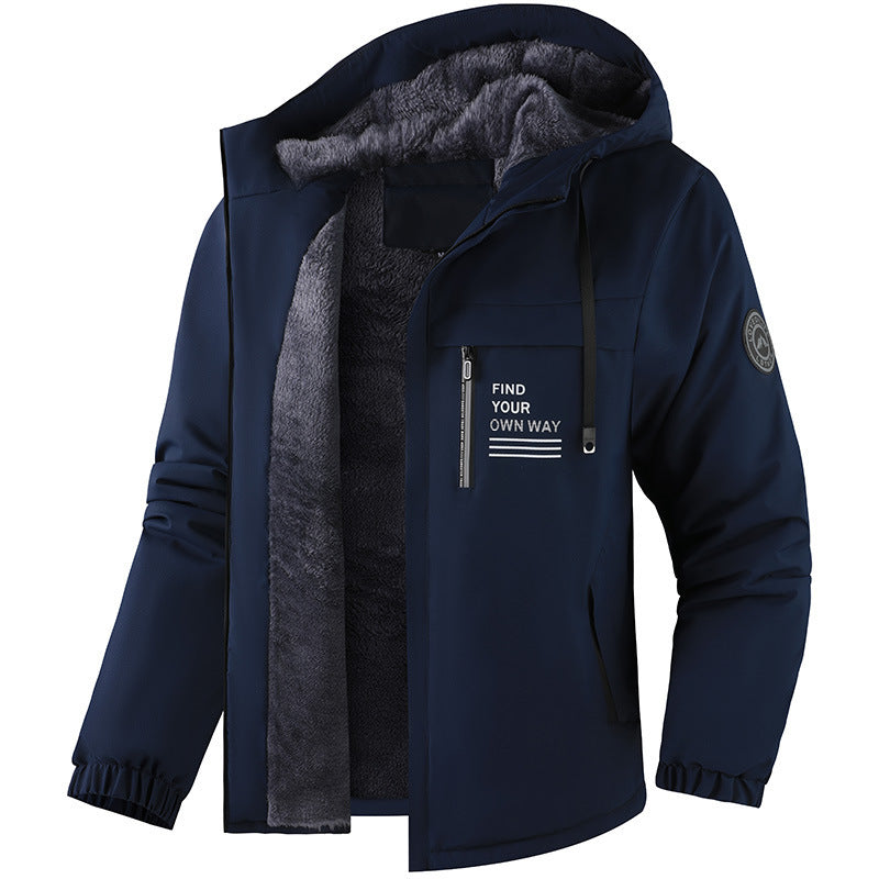 Herren Wetterfeste Übergangsjacke mit Fleece-Innenfutter Drune