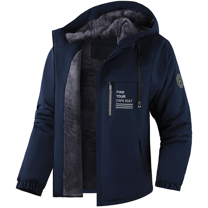 Herren Wetterfeste Übergangsjacke mit Fleece-Innenfutter Drune