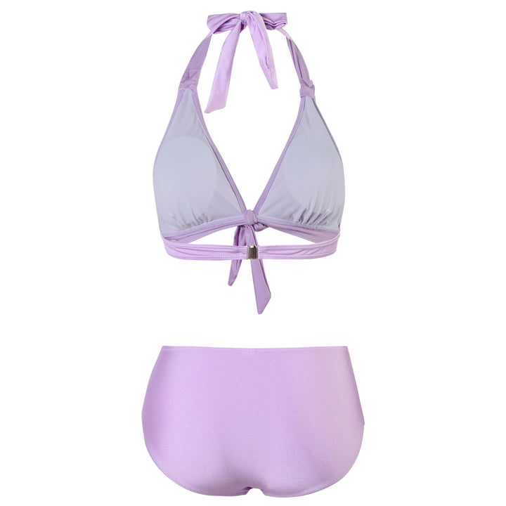 Damen Hoch geschnittener Bikini mit verstellbarem Halter und elegantem Knoten Drune