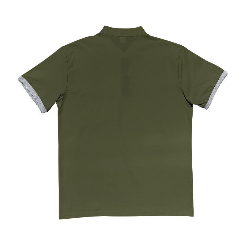 Herren Kurzarmpolo mit kontrastierenden Knöpfen und Brusttasche Drune