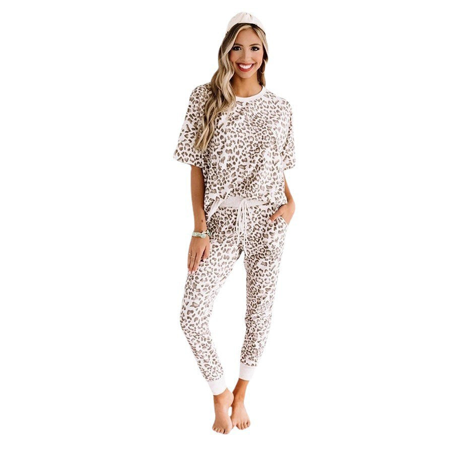 Damen Lässiges Set mit Tiermuster und lässigem Schnitt Drune