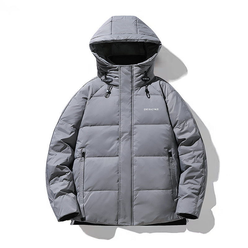 Herren Wattierte Stepp-Winterjacke mit Kapuze und winddichter Isolierung Drune