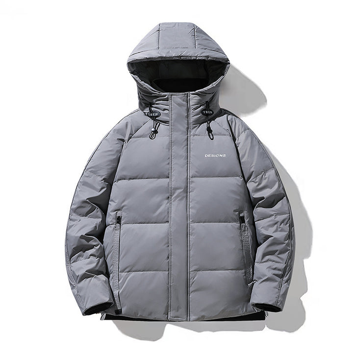 Herren Wattierte Stepp-Winterjacke mit Kapuze und winddichter Isolierung Drune