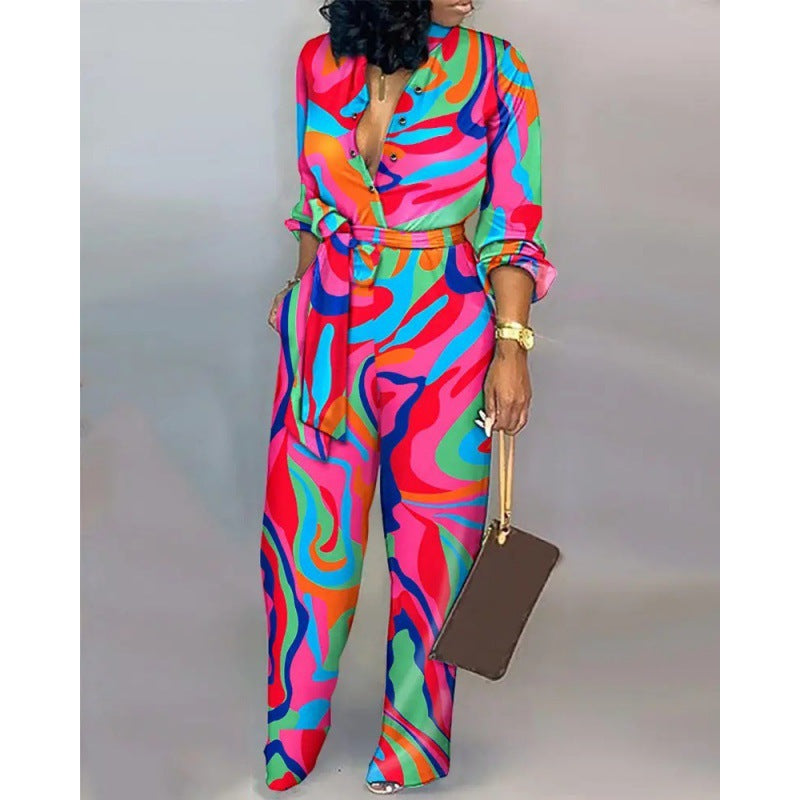 Damen Denim Jumpsuit mit modischem Patchwork-Design und praktischen Taschen Drune