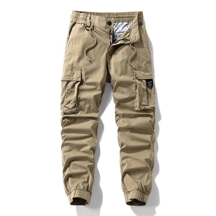 Herren Cargo-Jogger im technischen Utility-Design mit elastischem Tunnelzugbund und Mehrfachtaschen Drune