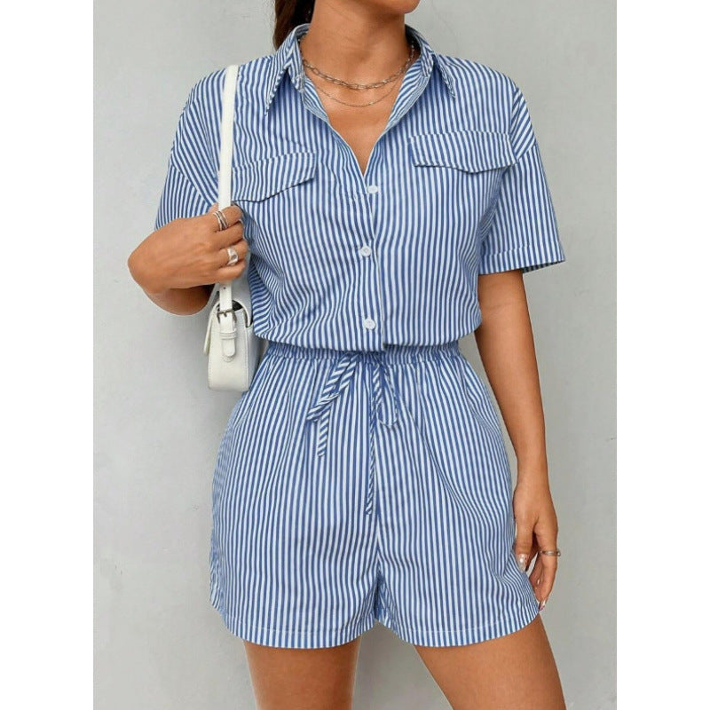 Damen Kurzoverall mit taillierter Passform und praktischen Taschen Drune