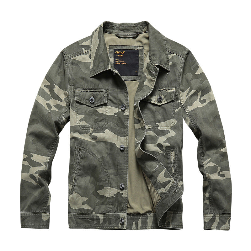 Herren Baumwoll-Twill Hemdjacke im Workwear‑Stil mit Brusttaschen Drune