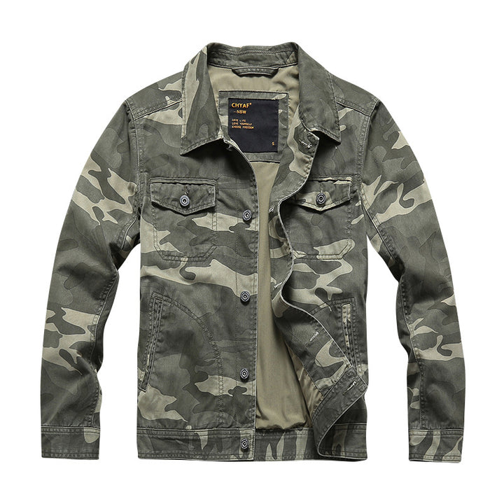 Herren Baumwoll-Twill Hemdjacke im Workwear‑Stil mit Brusttaschen Drune