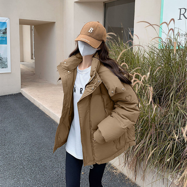 Damen Wattierte Winterjacke mit großzügigem Schnitt und hohem Kragen Drune