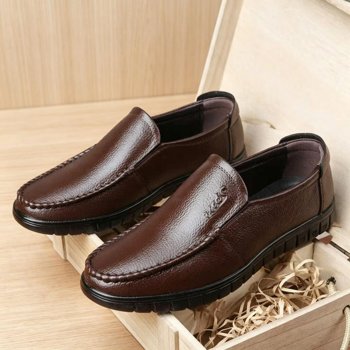Herren Bequeme Lederslipper Drune