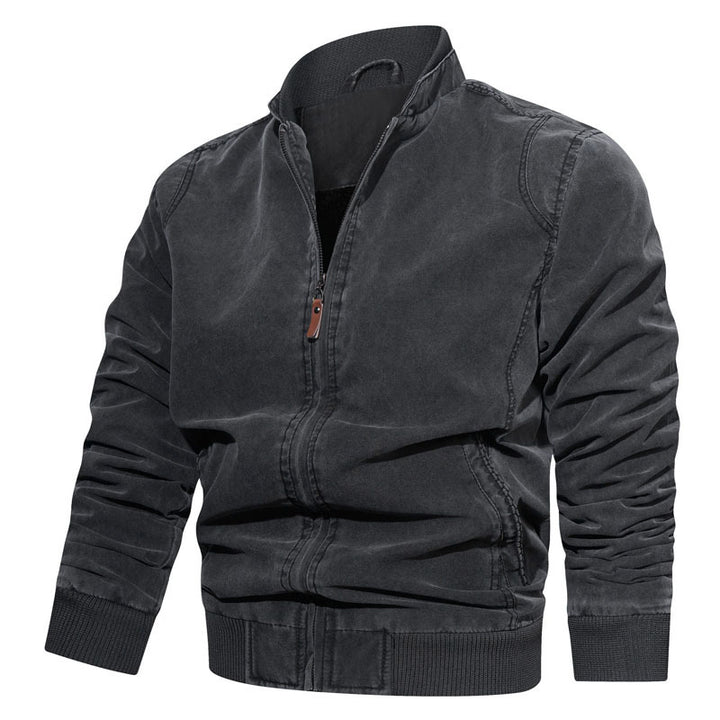 Herren Lässige Bikerjacke aus strapazierfähigem Material Drune