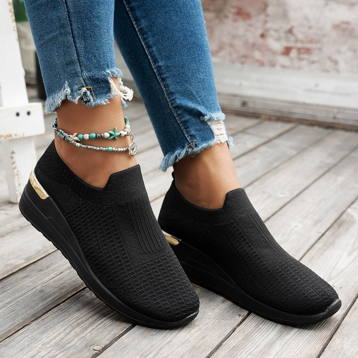 Damen Sneakers mit rutschfester Sohle und modischem Leopardenmuster Drune