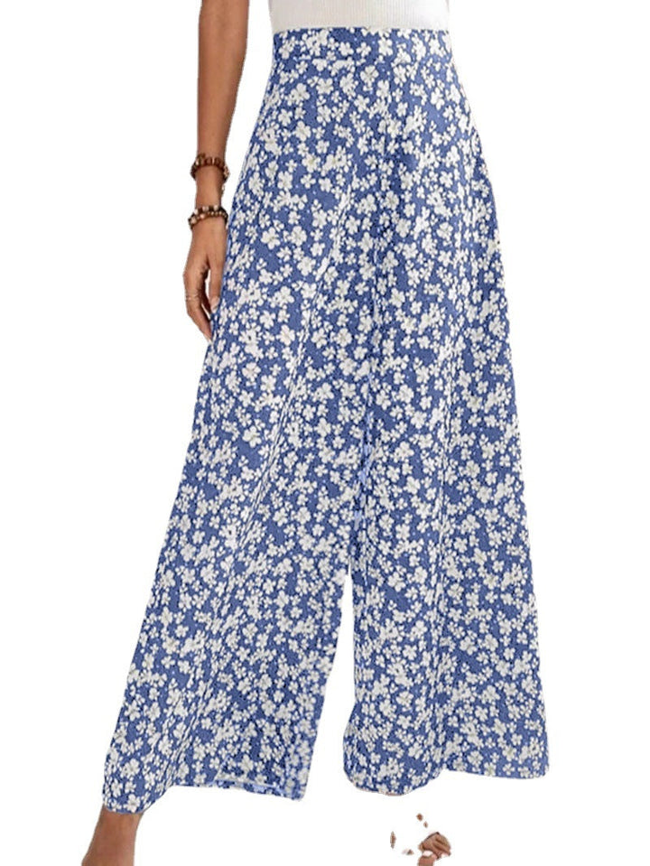 Damen Blumenmuster Palazzohose Drune