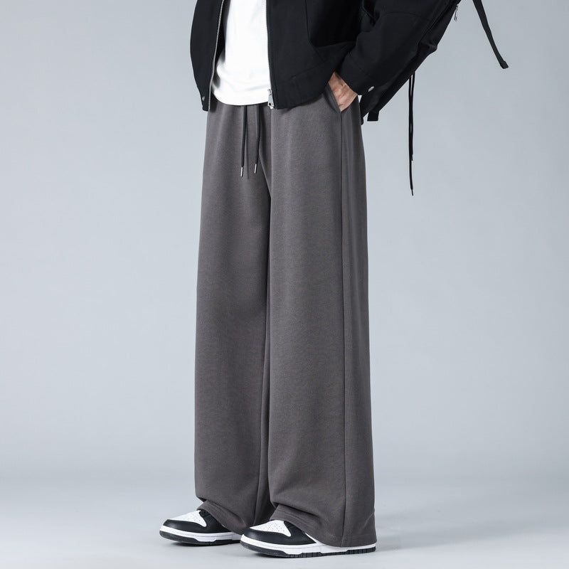 Herren Weite Oversize-Baggy-Loungehose mit Tunnelzugbund und fließender Jersey‑Qualität Drune