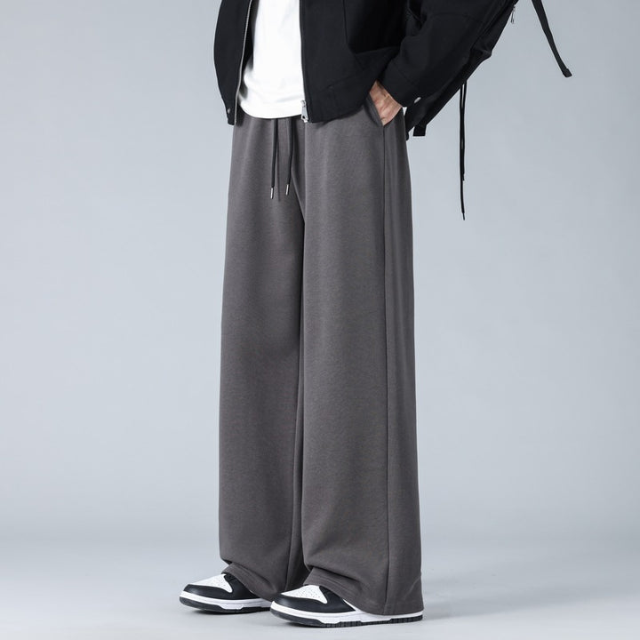 Herren Weite Oversize-Baggy-Loungehose mit Tunnelzugbund und fließender Jersey‑Qualität Drune