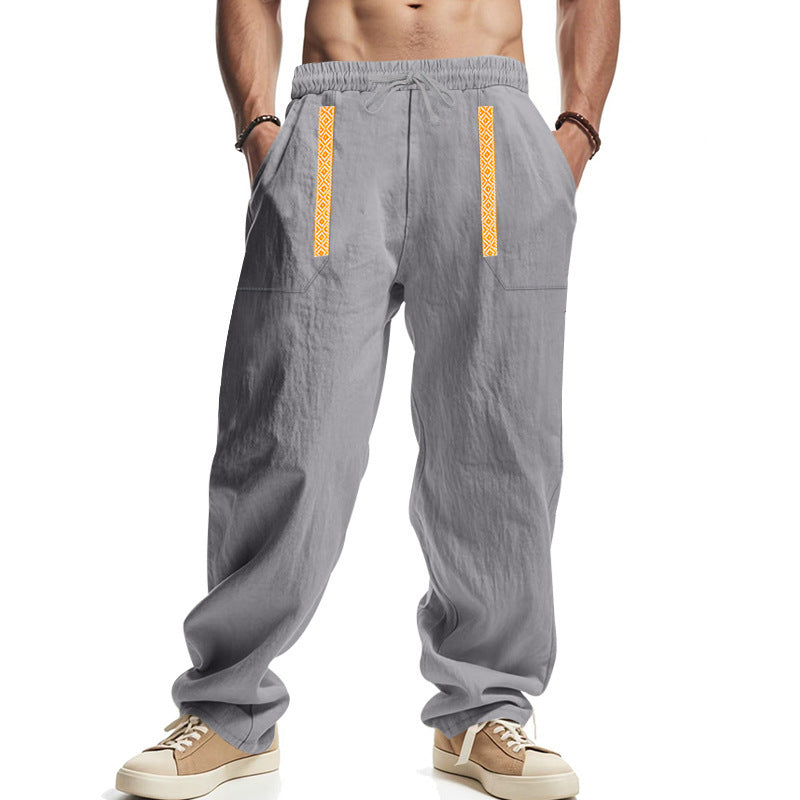 Herren lässige Cargo-Hose mit funktionalen Taschen und elastischem Bund Drune