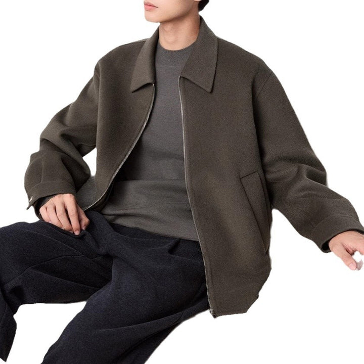 Herren Kurzjacke aus Wollmix mit Reißverschluss und Hemdkragen Drune