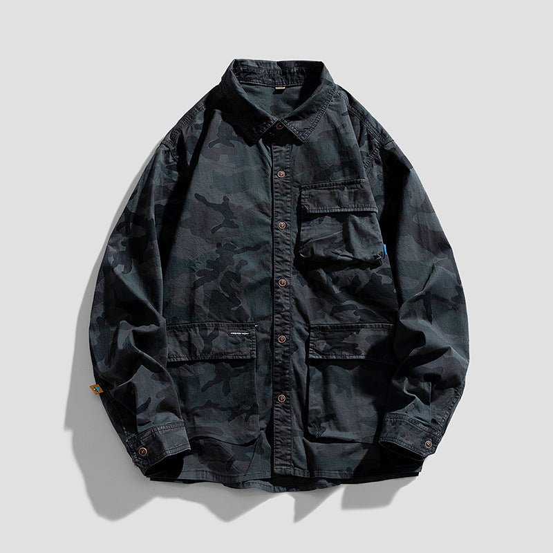 Herren Modische Camouflage-Überhemdjacke Drune