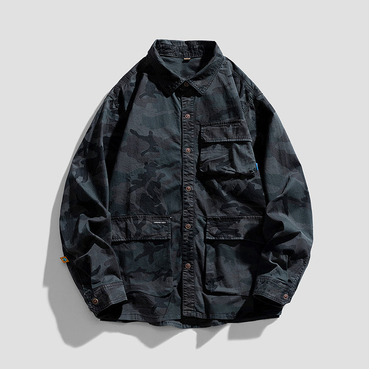 Herren Modische Camouflage-Überhemdjacke Drune