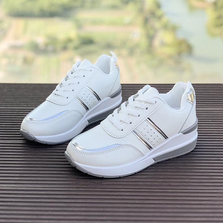 Damen nan City-Sneaker mit gedämpfter Keilsohle, gepolstertem Komfortfußbett und eleganten Metallic-Details Drune