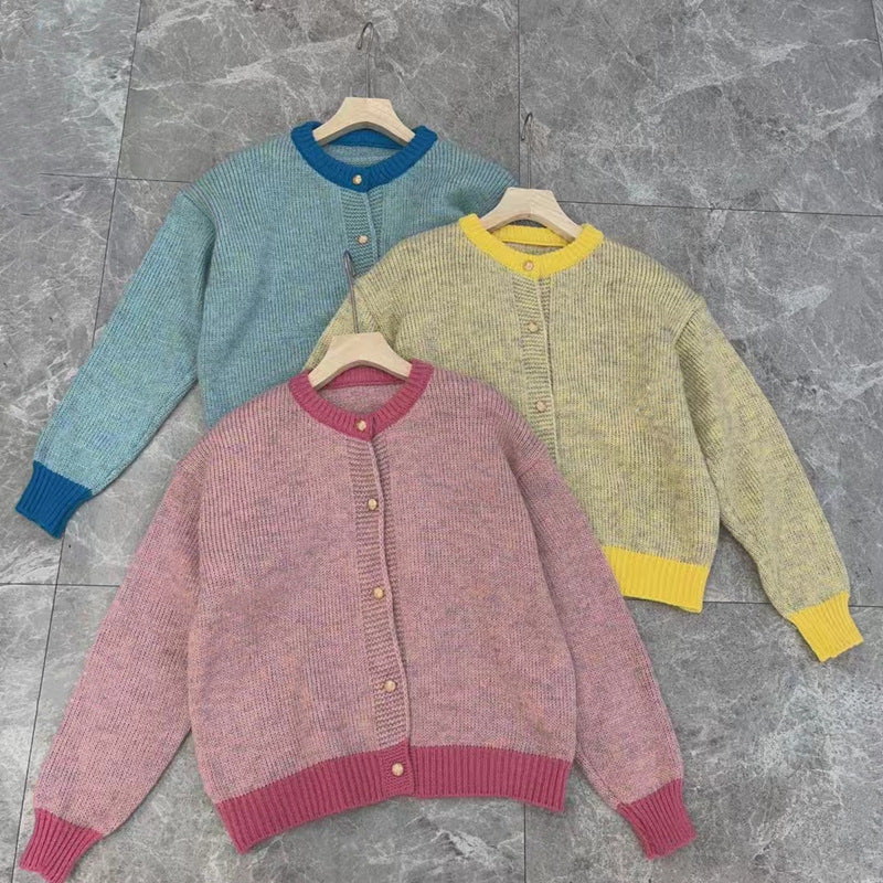 Damen Strickjacke mit kunstvollem Muster und farbigen Akzenten Drune