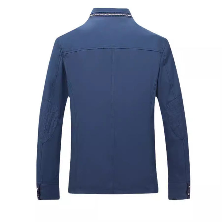 Herren Stehkragen‑Blouson mit verdeckter Zip‑ und Knopfleiste Drune